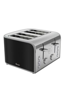 Swan St17010Bn Retro 4-Slice Toaster - Black